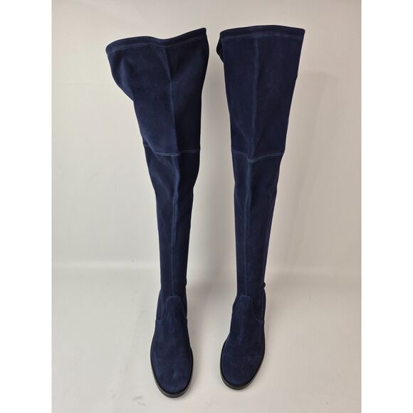 Stuart Weitzman Women's Jocey Suede Over The Knee Boots Lowland Blue Size 9.5 B - Picture 3 of 7